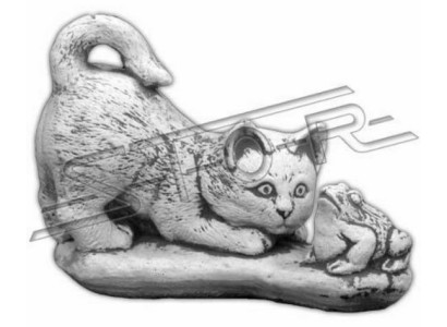 Decorazione da giardino Statua Scultura Gatto Figure Bianche Design di Sculture