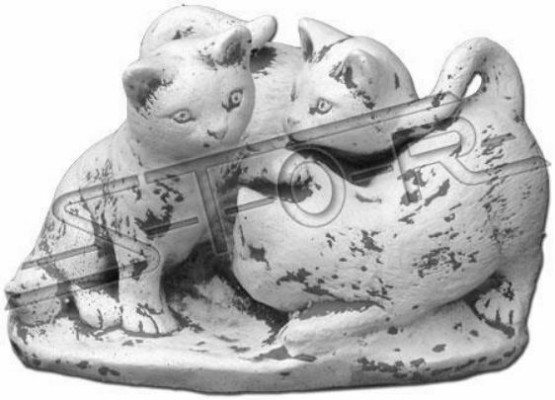 Giardino decorazione gatto terrazza statua di pietra figure decorative statua