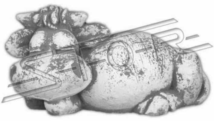 Decorazione da giardino Ippopotamo Terrazza Statue in pietra Figure Decorative Statua