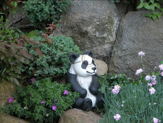 Decorazione del giardino Panda Terrazza Statua in pietra Figura Decorativa Statua