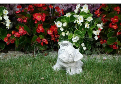 Decorazione giardino Cane bianco Terrazza Pietra Figure Decorative Statua Figura
