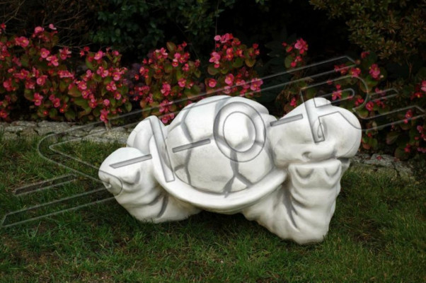 Giardino Tartaruga Decorazione Terrazza Statua in Pietra Statuetta deco