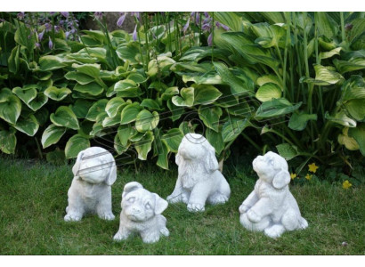 Giardino Bianco Decorazione Cane Terrazza Pietra Figure Statua Decorativa Figura