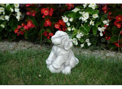 Giardino Bianco Decorazione Cane Terrazza Pietra Figure Statua Decorativa Figura