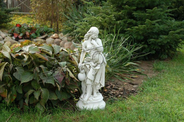 Statua da giardino "Signora Fontaine" 66cm Statua da laghetto in pietra artificiale