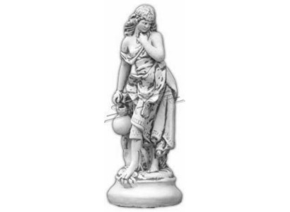 Statua da giardino "Signora Fontaine" 66cm Statua da laghetto in pietra artificiale