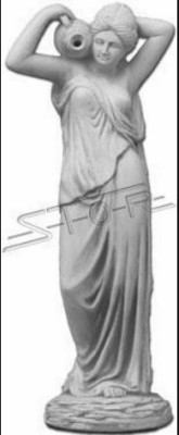 Statua da giardino "Signora Fontaine" 76cm Statua di persone in cemento armato.