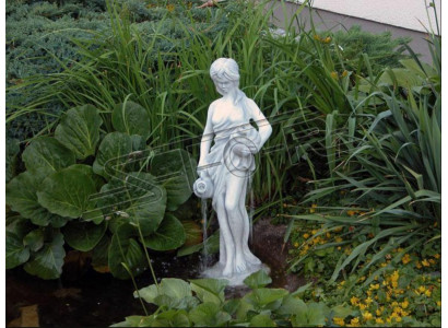Statua da giardino "Signora Fontaine" 78 cm Statua umana in cemento pietra per laghetto