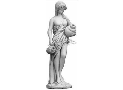 Statua da giardino "Signora Fontaine" 78 cm Statua umana in cemento pietra per laghetto