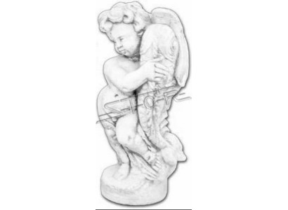 Statua del giardino Angelo Fontana 42cm Statua umana in pietra per stagno