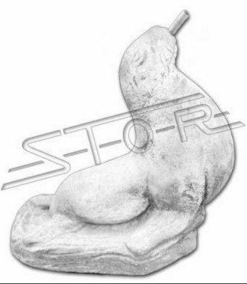 Statua da giardino "Fontana" 32cm Statua di pesce in stagno in cemento armato