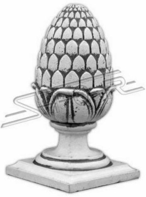 Statua da giardino in pietra, decorazione colonnina da giardino, scultura in design floreale astratto nuova.