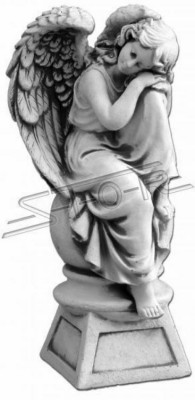 Decorazione tombale in pietra, figura di decorazione scultura angelo dio decorazione sacra