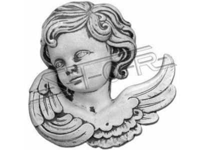 Decorazione tombale in pietra con angelo - scultura in figura bianca della natura.