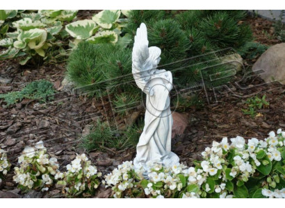 Decorazione tombale in pietra con figura scultura di angelo dio sacro