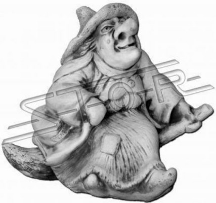 Strega 26cm Scultura Design Statua Figure da Giardino Statue