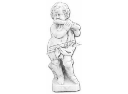 Giovane statua figura scultura di 70cm in bianco per decorazione da giardino