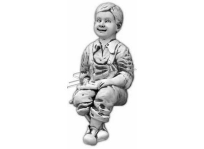 Giovane ragazzo statua figura seduta scultura statue giardino