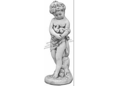 Bambino 43cm Scultura Design Statua di Figura da Giardino Figure Statue