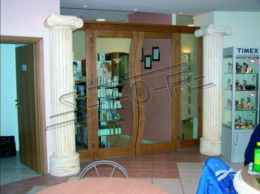 Corona per statue di colonne, decorazione colonne 15cm stile antico in pietra.