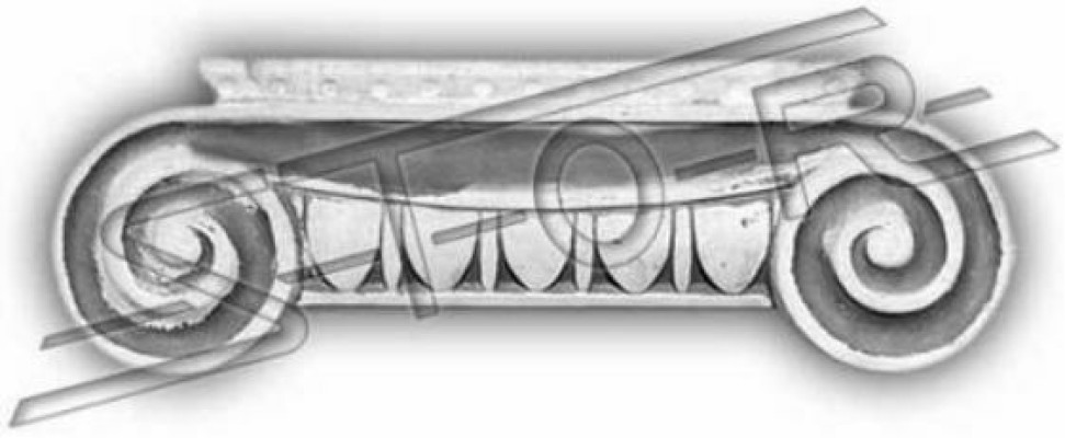 Corona per statue di colonne, decorazione colonne 15cm stile antico in pietra.