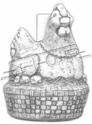 Pulcino Gallina Giardino Statua Figure Statuette Scultura Decorazione