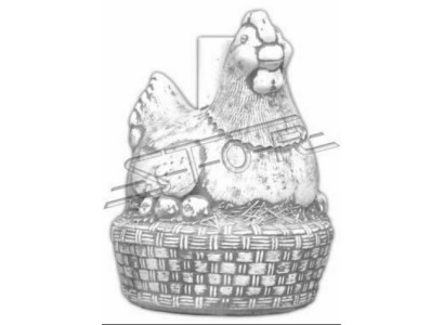 Pulcino Gallina Giardino Statua Figure Statuette Scultura Decorazione