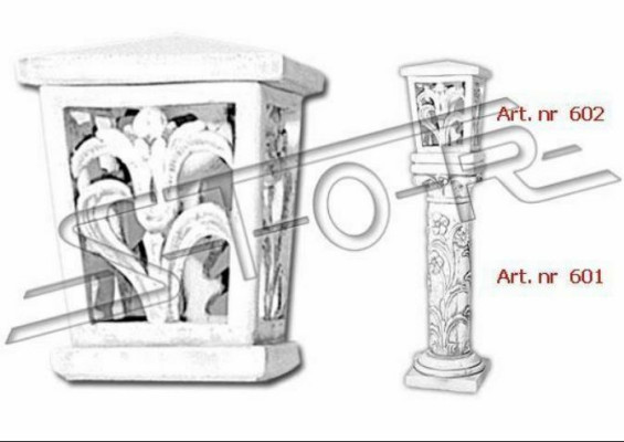 Cestino luminoso per illuminazione esterna a colonne decorazione giardino