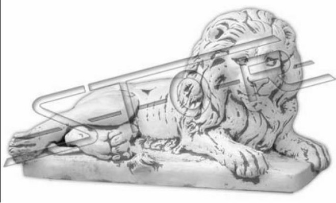 Leone sdraiato statua figura decorativa da giardino terrazza scultura antica