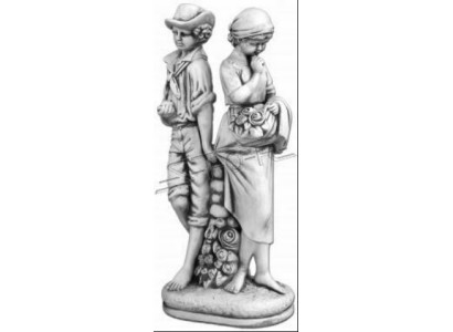 Coppia di 43 cm scultura design figura statua del giardino.