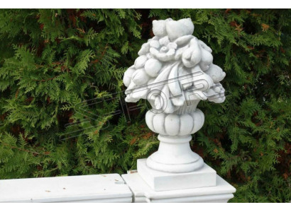 Colonna Pietra Base Testa Copertura Colonna Stile Antico Giardino Decorazione Statua