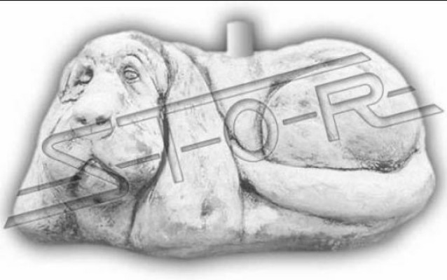 Portaombrelli base per ombrellone a forma di zampa di cane statua da giardino