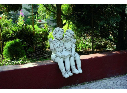 Statua figura bambini su panchina statue figure scultura sculture