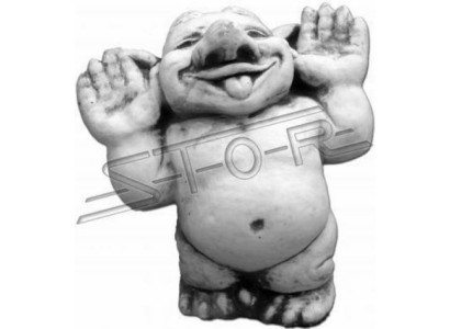 Troll 24cm Scultura Design Statua Figure da Giardino Statuette Decorative