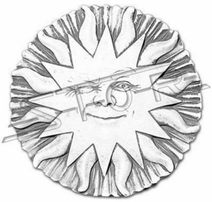 Rilievo da parete in pietra lastra immagine sole antica stile rilievo fusione in pietra parete.