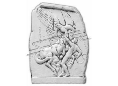 Rilievo murale in pietra lastra immagine angelo stile antico rilievo in pietra fusa muro