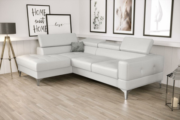 Forma a L Mobili Design in Pelle Nera Legno Nuovo Moderno Di Lusso Angolare Divano Italia