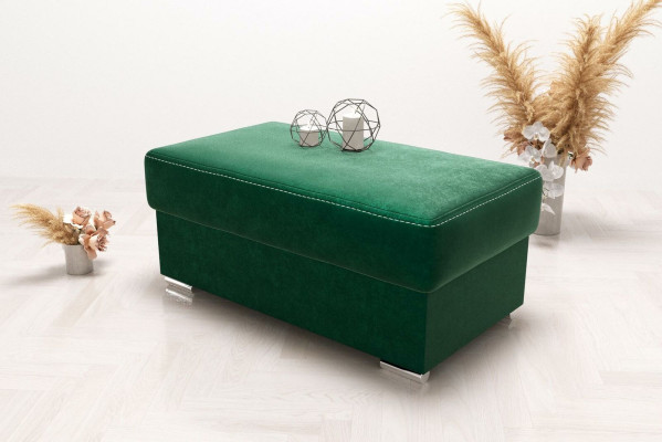 Mobili Casa Panche Seduta Tessile Verde Design Pouf Sgabello Pouf Imbottito Pediera