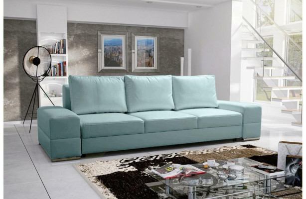 Divano in ecopelle, divano di design elegante, design 3 posti, mobili classici, mobili xxl.