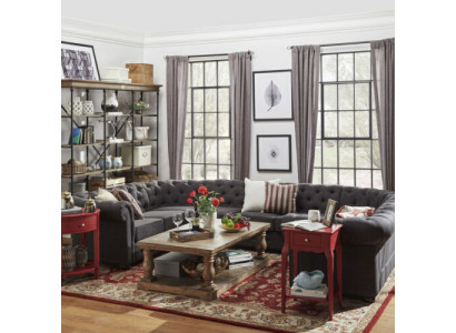 XXL grande divano Chesterfield soggiorno divano angolare a forma di U nuovo.