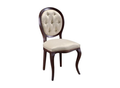 Tavolo da pranzo in legno color marrone scuro - set da 5 pezzi con sedie Chesterfield classiche in pelle.