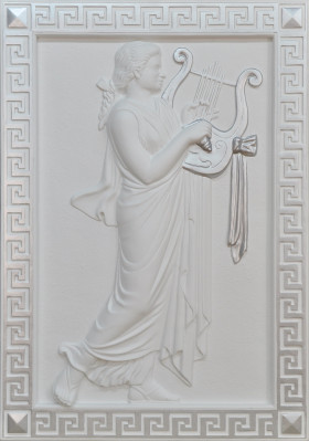 Musica rilievo murale stile antico dipinto a rilievo pittura murale antica artigianato dio immagine nuova