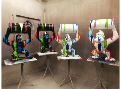 Designer statua di figura Statue Moderne Statuen Dekoration Deko Gorilla Giardino Nuovo