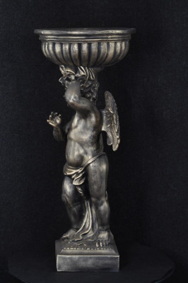 Statua di angelo scultura design decorativo vaso fiori P0624 92,50cm.
