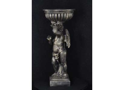 Statua di angelo scultura design decorativo vaso fiori P0624 92,50cm.