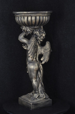 Statua di angelo scultura design decorativo vaso fiori P0624 92,50cm.