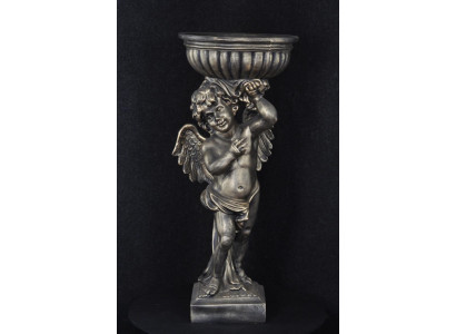 Statua di angelo scultura design decorativo vaso fiori P0624 92,50cm.