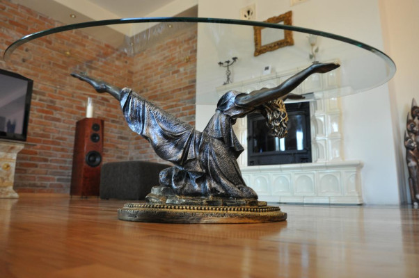 Design tavolo da caffè in vetro tavolino tavolo da caffè classico da 42 cm