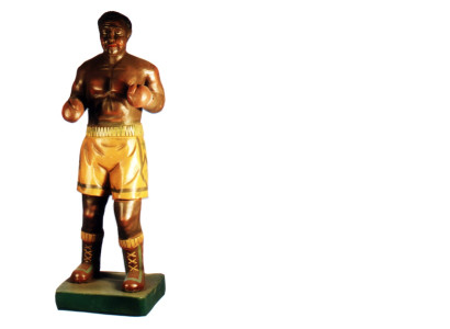 Scatola design Pugile Statua Scultura Figure Statue Sculture Decorazione Decorativo 7628 Nuovo
