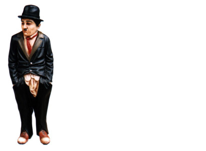 Design statua di Chaplin figura scultura figure sculture decorazione decorazione 5357 nuovo